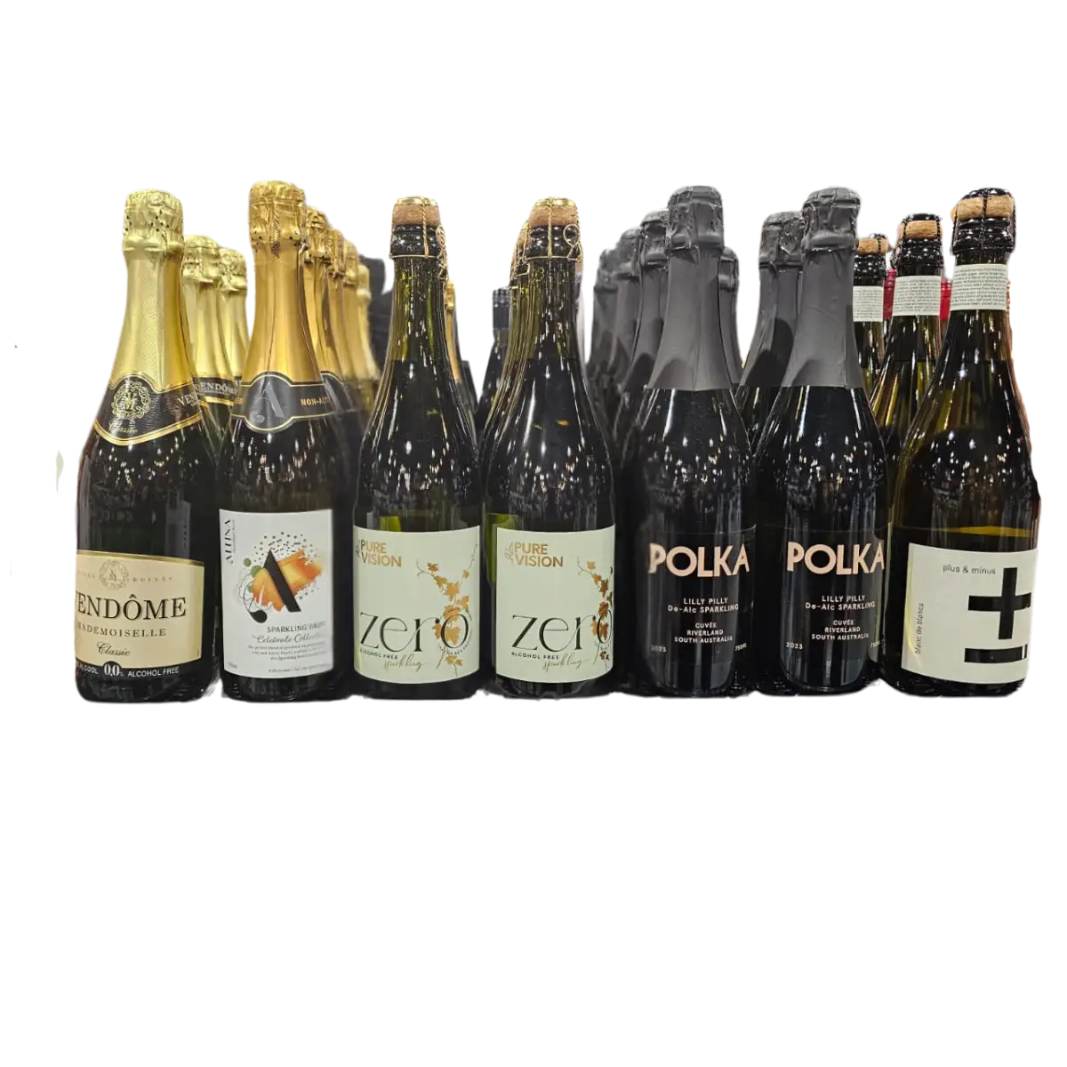 Zero wine on shelf